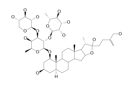 5-ALPHA-FUROST-25(27)-ENE-1-BETA,3-BETA,22-XI,26-TETROL-1-O-[O-ALPHA-L-RHAMNOPYRANOSYL-(1->2)-O-[BETA-D-XYLOPYRANOSYL-(1->3)]-BETA-D-FUCOPYRANOSID