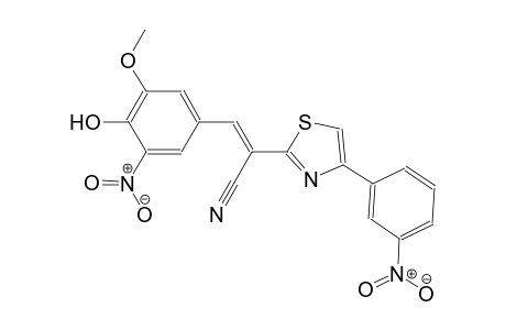(2E)-3-(4-hydroxy-3-methoxy-5-nitrophenyl)-2-[4-(3-nitrophenyl)-1,3-thiazol-2-yl]-2-propenenitrile