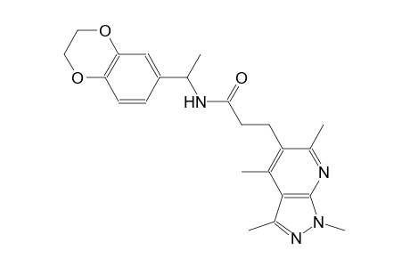1H-pyrazolo[3,4-b]pyridine-5-propanamide, N-[1-(2,3-dihydro-1,4-benzodioxin-6-yl)ethyl]-1,3,4,6-tetramethyl-