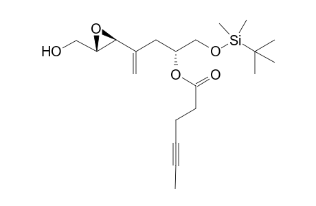 [R]-1-[(t-Butyldimethylsilyl)oxy]-4-[3''-(hydroxymethyl)oxiran-2"-yl]-pent-4-en-2-yl Hex-4'-ynoate