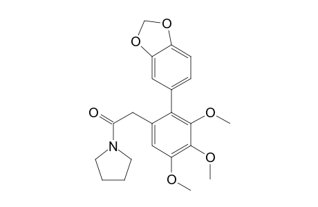 Pyrrolidine, 1-[[2-(1,3-benzodioxol-5-yl)-3,4,5-trimethoxyphenyl]acetyl]-