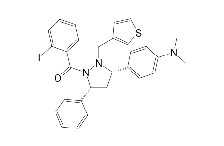 cis-3-[4'-(Dimethylamino)phenyl]-2-(3'-thienyl)methyl-1-(2'-iodobenzoyl)-5-phenylpyrazolidine