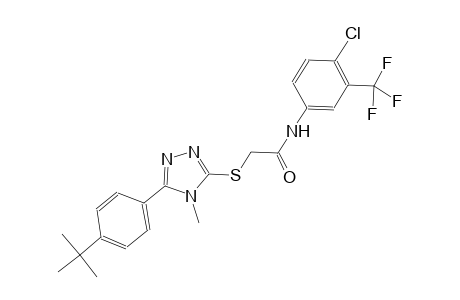 2-{[5-(4-tert-butylphenyl)-4-methyl-4H-1,2,4-triazol-3-yl]sulfanyl}-N-[4-chloro-3-(trifluoromethyl)phenyl]acetamide