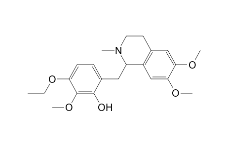 Phenol, 3-ethoxy-2-methoxy-6-[(1,2,3,4-tetrahydro-6,7-dimethoxy-2-methyl-1-is oquinolinyl)methyl]-, (S)-