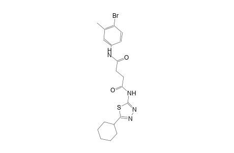 N~1~-(4-bromo-3-methylphenyl)-N~4~-(5-cyclohexyl-1,3,4-thiadiazol-2-yl)succinamide