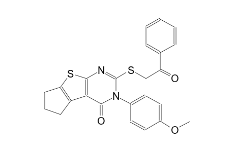3-(4-methoxyphenyl)-2-[(2-oxo-2-phenylethyl)sulfanyl]-3,5,6,7-tetrahydro-4H-cyclopenta[4,5]thieno[2,3-d]pyrimidin-4-one