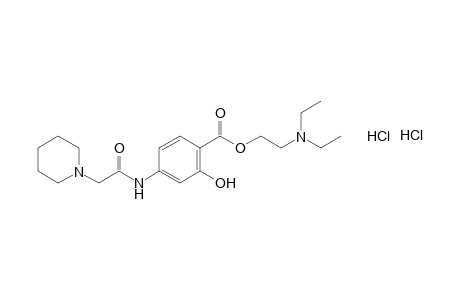 4-(2-piperidinoacetamido)salicylic acid, 2-(diethylamino)ethyl ester, dihydrochloride