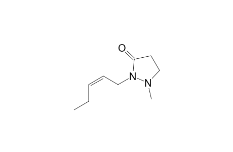 1-Methyl-2-(2-cis-pentenyl)-3-pyrazolidinone