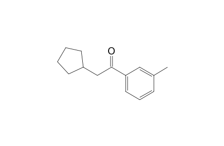 2-cyclopentyl-1-(3-methylphenyl)ethanone