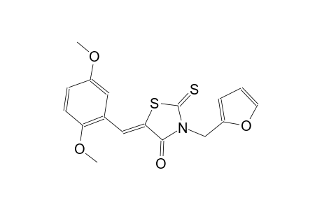 (5Z)-5-(2,5-dimethoxybenzylidene)-3-(2-furylmethyl)-2-thioxo-1,3-thiazolidin-4-one