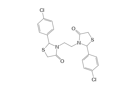 2-(4-Chlorophenyl)-3-[2-[2-(4-chlorophenyl)-4-keto-thiazolidin-3-yl]ethyl]thiazolidin-4-one