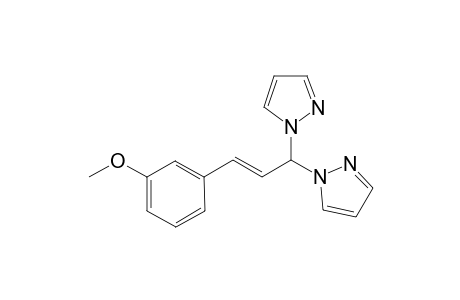 (E)-1,1'-(3-(3-Methoxyphenyl)prop-2-ene-1,1-diyl)bis(1H-pyrazole)