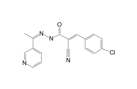 3-(4-CHLOROPHENYL)-2-CYANO-N'-[1-(PYRIDINE-3-YL)-ETHYLIDENE]-ACRYLOHYDRAZIDE