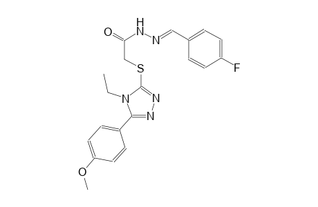 2-{[4-ethyl-5-(4-methoxyphenyl)-4H-1,2,4-triazol-3-yl]sulfanyl}-N'-[(E)-(4-fluorophenyl)methylidene]acetohydrazide