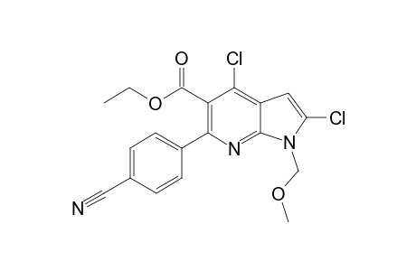 Ethyl-2,4-dichloro-6-(4-cyanophenyl)-1-(methoxymethyl)-1H-pyrrolo[2,3-b]pyridine-5-carboxylate