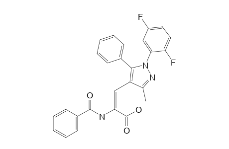 (E)-2-(Benzoylamino)-3-[1-(2,5-difluorophenyl)-3-methyl-5-phenyl-1H-pyrazol-4-yl]propenoic acid