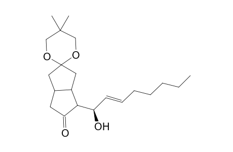 (1R*)-Tetrahydro-4'-(1"-hydroxy-2"-octenyl)-5,5-dimethylspiro[1,3-dioxane-2,2'-(1'H)-pentalen]-5'(3'H)-one