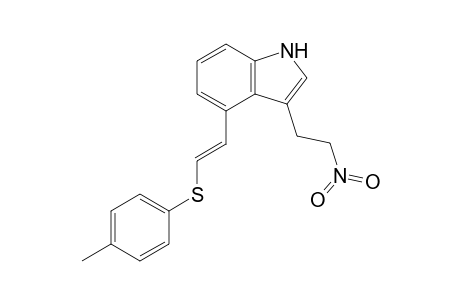 3-(2'-Nitroethyl)-4-[2'-(p-tolylthio)ethenyl]indole