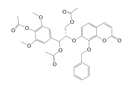8-(Benzyloxy)-7-[2'-(3",5"-dimethoxy-4"-acetoxyphenyl]-2'-acetoxy-1'-(R / S)-(acetoxymethyl)ethoxy]-2H-benzopyran-2-one