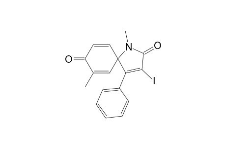 3-Iodo-1,7-dimethyl-4-phenyl-1-azaspiro[4.5]deca-3,6,9-triene-2,8-dione