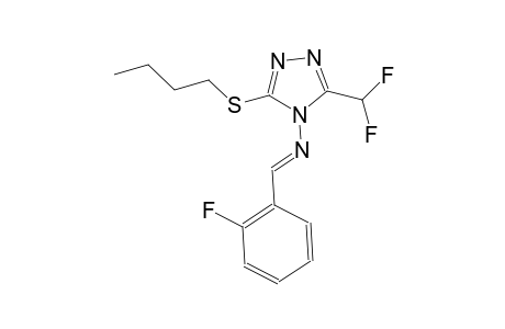 3-(butylsulfanyl)-5-(difluoromethyl)-N-[(E)-(2-fluorophenyl)methylidene]-4H-1,2,4-triazol-4-amine