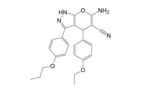 6-amino-4-(4-ethoxyphenyl)-3-(4-propoxyphenyl)-1,4-dihydropyrano[2,3-c]pyrazole-5-carbonitrile