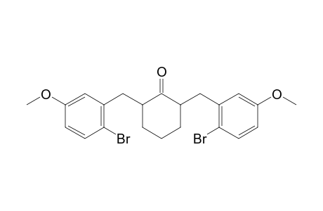2,6-bis(2-bromo-5-methoxybenzyl)cyclohexanone