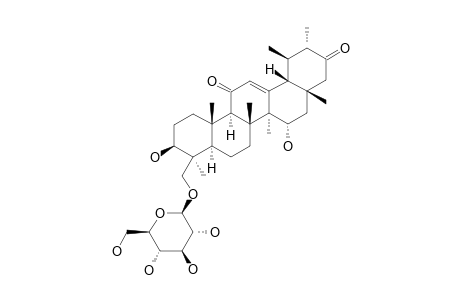 11,21-DIOXO-3-BETA,15-ALPHA,24-TRIHYDROXY-URS-12-ENE-24-O-BETA-D-GLUCOPYRANOSIDE