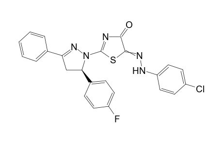 5-[(4-Chlorophenyl)hydrazono]-2-[(5R)-5-(4-fluorophenyl)-3-phenyl-4,5-dihydropyrazol-1-yl]-thiazol-4-one