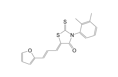 (5Z)-3-(2,3-dimethylphenyl)-5-[(2E)-3-(2-furyl)-2-propenylidene]-2-thioxo-1,3-thiazolidin-4-one