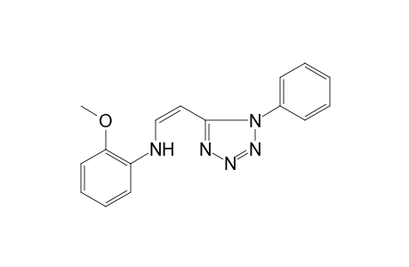 Benzenamine, 2-methoxy-N-[2-(1-phenyl)-5-tetrazolyl]ethenyl]-