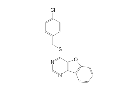 4-[(4-chlorobenzyl)sulfanyl][1]benzofuro[3,2-d]pyrimidine