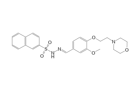 N'-((E)-{3-methoxy-4-[2-(4-morpholinyl)ethoxy]phenyl}methylidene)-2-naphthalenesulfonohydrazide