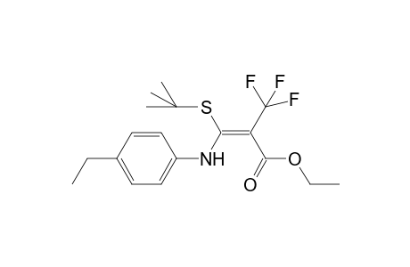 3-tert-Butylsulfanyl-3-(4-ethyl-phenylamino)-2-trifluoromethyl-acrylic acid ethyl ester