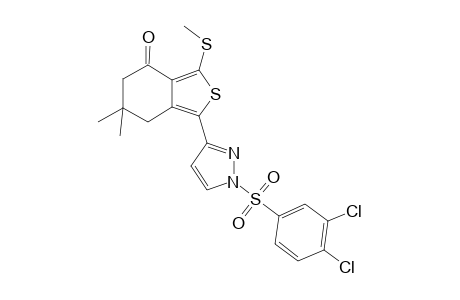 1-[1-(3,4-dichlorophenyl)sulfonyl-3-pyrazolyl]-6,6-dimethyl-3-(methylthio)-5,7-dihydro-2-benzothiophen-4-one
