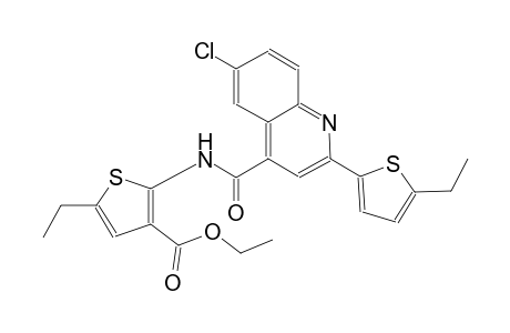 ethyl 2-({[6-chloro-2-(5-ethyl-2-thienyl)-4-quinolinyl]carbonyl}amino)-5-ethyl-3-thiophenecarboxylate