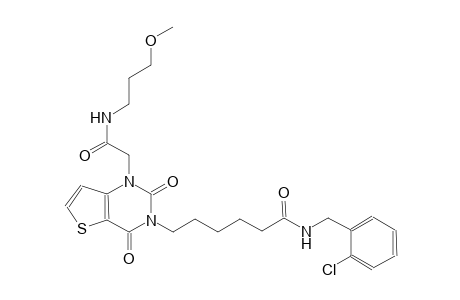 N-(2-chlorobenzyl)-6-(1-{2-[(3-methoxypropyl)amino]-2-oxoethyl}-2,4-dioxo-1,4-dihydrothieno[3,2-d]pyrimidin-3(2H)-yl)hexanamide