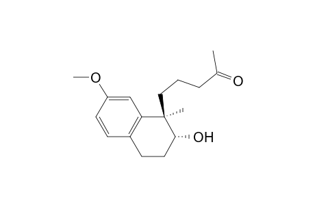 2-Pentanone, 5-(1,2,3,4-tetrahydro-2-hydroxy-7-methoxy-1-methyl-1-naphthalenyl)-, (1R-trans)-