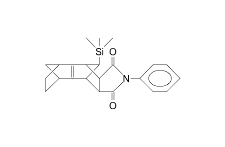 endo-11-Trimethylsilyl-syn-tetracyclo(6.2.1.1/3,6/.0/2,7/)dodeca-2(7),9-diene exo-9,10-phenylmaleimide adduct
