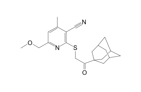 2-[2-(1-adamantyl)-2-oxidanylidene-ethyl]sulfanyl-6-(methoxymethyl)-4-methyl-pyridine-3-carbonitrile