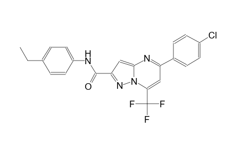 pyrazolo[1,5-a]pyrimidine-2-carboxamide, 5-(4-chlorophenyl)-N-(4-ethylphenyl)-7-(trifluoromethyl)-