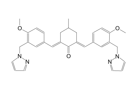cyclohexanone, 2,6-bis[[4-methoxy-3-(1H-pyrazol-1-ylmethyl)phenyl]methylene]-4-methyl-, (2E,6E)-