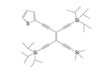 2-]3',4'-bis(Tri-isopropylsilyl)ethynyl]-6-(trimethylsilyl)hex-3-ene-1,5-diynyl]thiophene