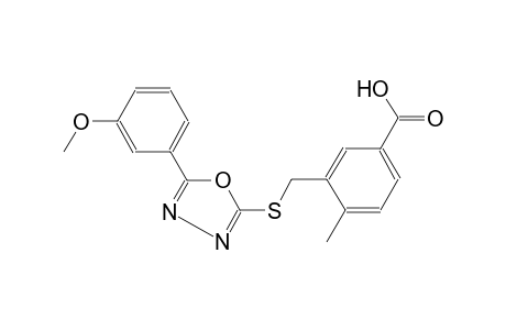 benzoic acid, 3-[[[5-(3-methoxyphenyl)-1,3,4-oxadiazol-2-yl]thio]methyl]-4-methyl-