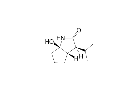 (+-)-(1R*,4S*,5S*)-4-Isopropyl-1-hydroxy-2-azabicyclo[3.3.0]octan-3-one