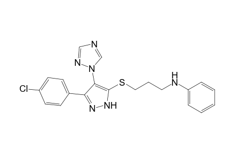 3-[[5-(4-chlorophenyl)-4-(1,2,4-triazol-1-yl)-1H-pyrazol-3-yl]thio]propyl-phenyl-amine