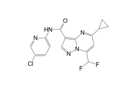 N-(5-chloro-2-pyridinyl)-5-cyclopropyl-7-(difluoromethyl)pyrazolo[1,5-a]pyrimidine-3-carboxamide