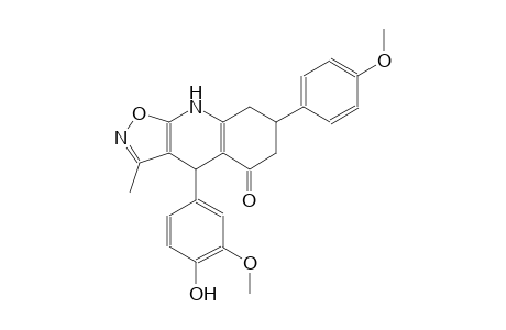 isoxazolo[5,4-b]quinolin-5(6H)-one, 4,7,8,9-tetrahydro-4-(4-hydroxy-3-methoxyphenyl)-7-(4-methoxyphenyl)-3-methyl-