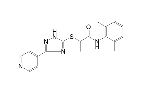 N-(2,6-dimethylphenyl)-2-[(3-pyridin-4-yl-1H-1,2,4-triazol-5-yl)thio]propanamide
