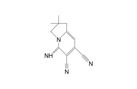 5-Imino-6,7-dicyano-2,2-dimethyl-1,2,3,8a-tertahydro-indolizine